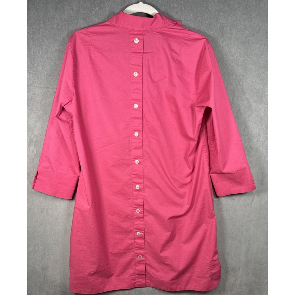 Hinson Wu Aileen 3/4 Sleeve Button Back Dress in Pink Pockets Women's Size M - Picture 3 of 8